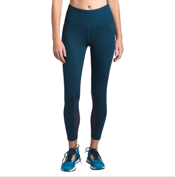 The North Face Small‎ Dark Teal Active Trail Mesh High-Rise 7/8 Tights Women's - Picture 1 of 12